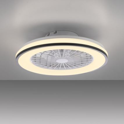 JUST LIGHT. 14447-18 - LED RGBW Dimbart takfläkt med ljus LENO LED/44W/230V 3000-6500K Ø 48,6 cm vit + fjärrkontroll