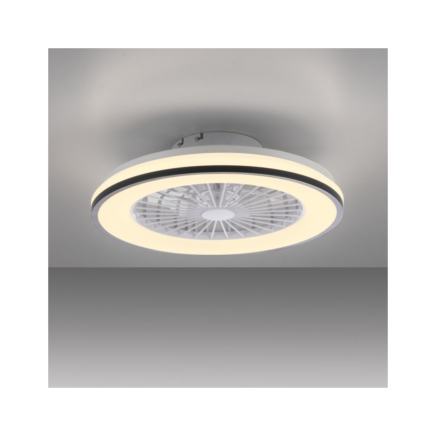JUST LIGHT. 14447-18 - LED RGBW Dimbart takfläkt med ljus LENO LED/44W/230V 3000-6500K Ø 48,6 cm vit + fjärrkontroll