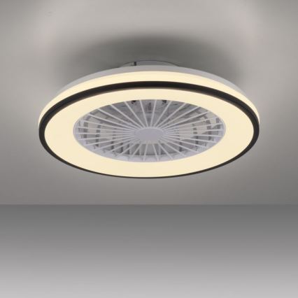 JUST LIGHT. 14447-18 - LED RGBW Dimbart takfläkt med ljus LENO LED/44W/230V 3000-6500K Ø 48,6 cm vit + fjärrkontroll