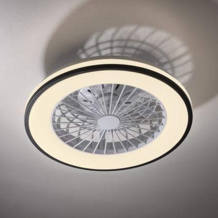 JUST LIGHT. 14447-18 - LED RGBW Dimbart takfläkt med ljus LENO LED/44W/230V 3000-6500K Ø 48,6 cm vit + fjärrkontroll
