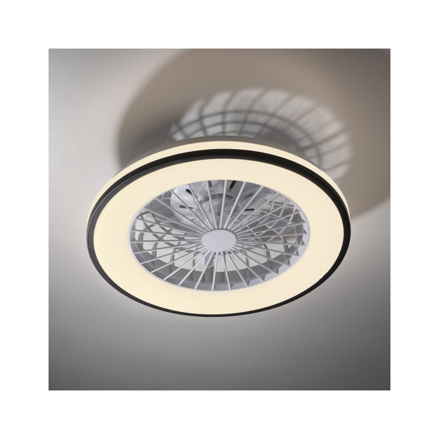 JUST LIGHT. 14447-18 - LED RGBW Dimbart takfläkt med ljus LENO LED/44W/230V 3000-6500K Ø 48,6 cm vit + fjärrkontroll