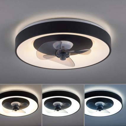 JUST LIGHT. 14644-18 - LED Dimbar taklampa med fläkt VENIKA LED/36W/230V diameter 48,6 cm 2700-5000K + fjärrkontroll