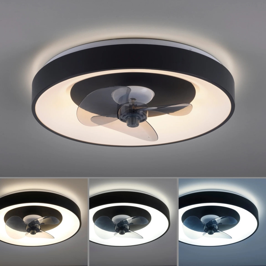 JUST LIGHT. 14644-18 - LED Dimbar taklampa med fläkt VENIKA LED/36W/230V diameter 48,6 cm 2700-5000K + fjärrkontroll
