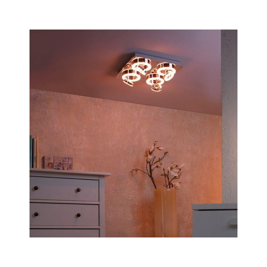 JUST LIGHT. 14662-17 - LED RGBW Dimbar spotlight TIM LOLASMART 4xLED/5,9/230V 2700-5000K + fjärrkontroll