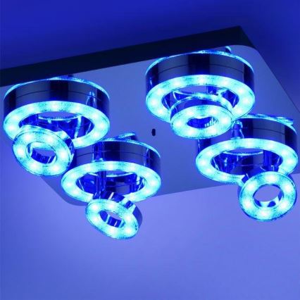 JUST LIGHT. 14662-17 - LED RGBW Dimbar spotlight TIM LOLASMART 4xLED/5,9/230V 2700-5000K + fjärrkontroll