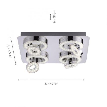 JUST LIGHT. 14662-17 - LED RGBW Dimbar spotlight TIM LOLASMART 4xLED/5,9/230V 2700-5000K + fjärrkontroll