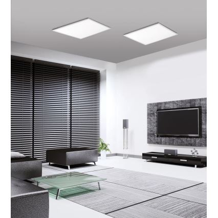 JUST LIGHT. 14681-16 - LED RGB Ljusreglerad fäst panel LOLA FLAT LED/28W/230V 2700-5000K + fjärrkontroll