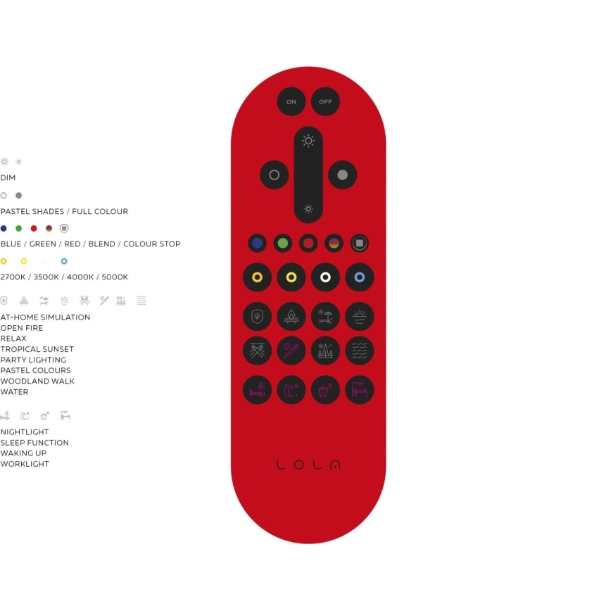 JUST LIGHT. 14681-16 - LED RGB Ljusreglerad fäst panel LOLA FLAT LED/28W/230V 2700-5000K + fjärrkontroll