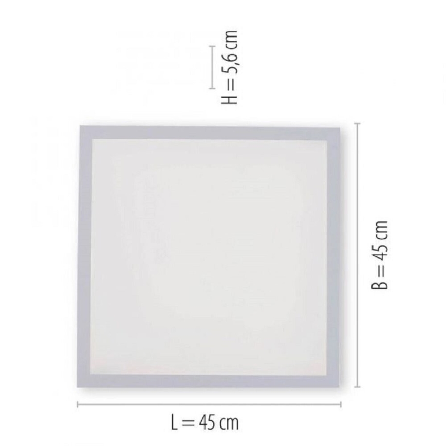 JUST LIGHT. 14681-16 - LED RGB Ljusreglerad fäst panel LOLA FLAT LED/28W/230V 2700-5000K + fjärrkontroll