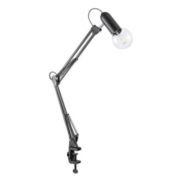 JUST LIGHT. 14773-18 - Bordslampa med klämma TURN ME 1xE27/60W/230V svart