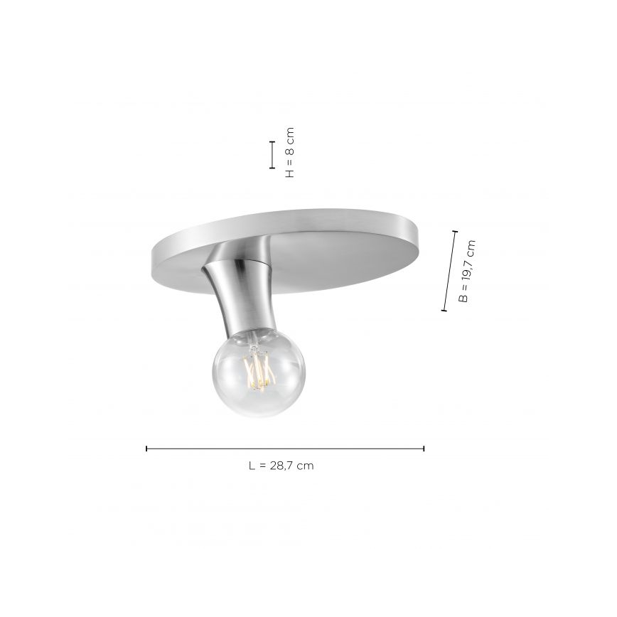 JUST LIGHT. 14777-55 - Taklampa TURN ME 1xE27/60W/230V matt krom