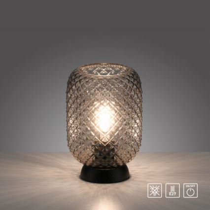 JUST LIGHT. 14906-18 - Bordslampa REISHI 1xE27/40W/230V svart