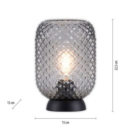 JUST LIGHT. 14906-18 - Bordslampa REISHI 1xE27/40W/230V svart