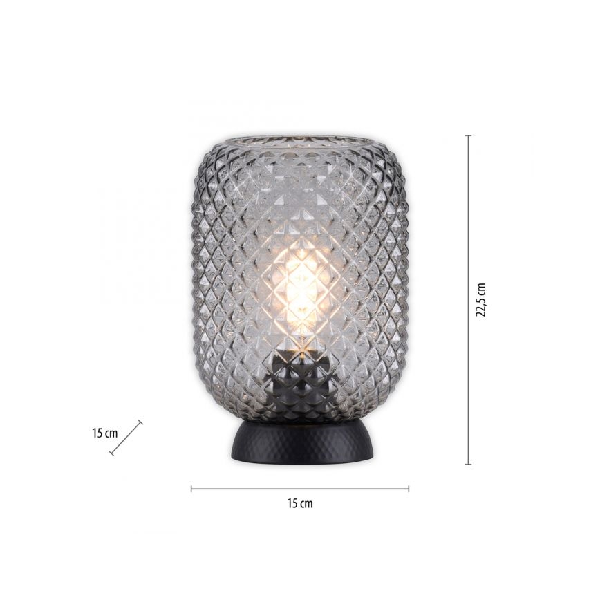 JUST LIGHT. 14906-18 - Bordslampa REISHI 1xE27/40W/230V svart