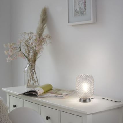 JUST LIGHT. 14906-55 - Bordslampa REISHI 1xE27/40W/230V matt krom