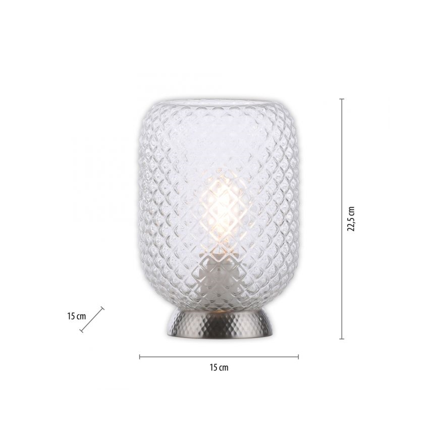 JUST LIGHT. 14906-55 - Bordslampa REISHI 1xE27/40W/230V matt krom