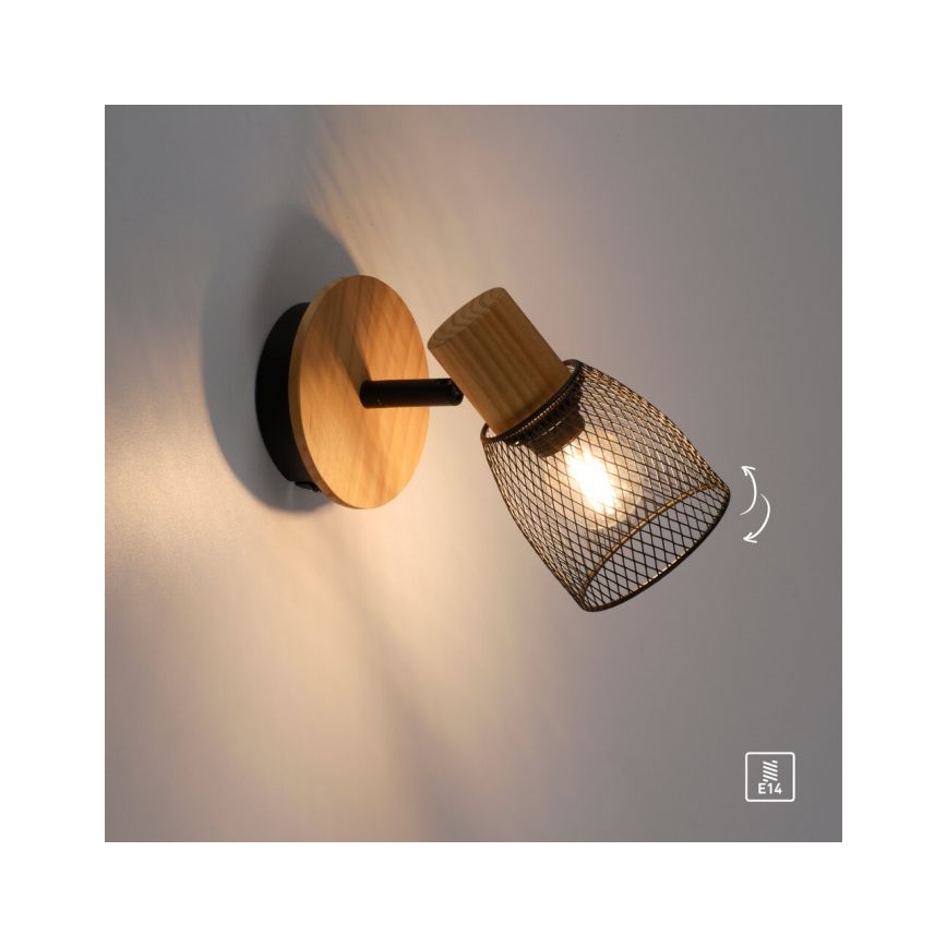 JUST LIGHT. 15191-79 - Väggspotlight TAMIS 1xE14/10W/230V tall