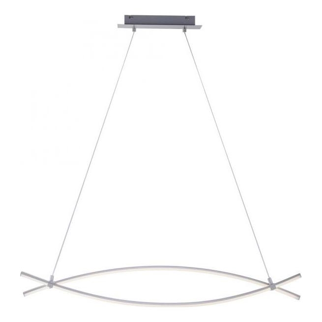 JUST LIGHT. 15382-55 - LED ljuskrona med textilsladd MAJA 2xLED/8,4W/230V matt krom