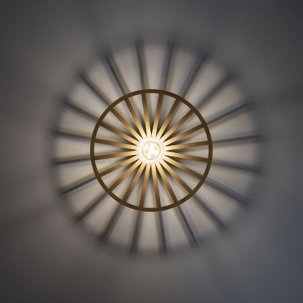 JUST LIGHT. 15635-60 - Taklampa SPIKE 1xE27/40W/230V diameter 30 cm mässing