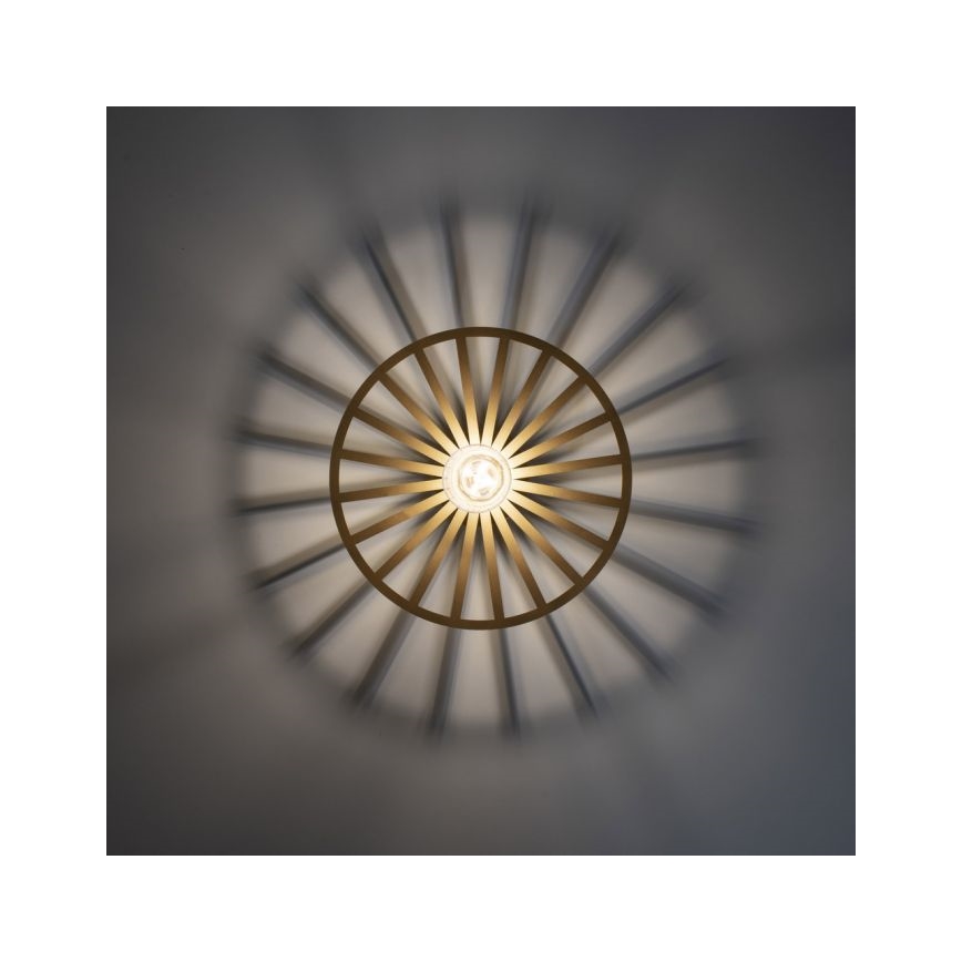 JUST LIGHT. 15635-60 - Taklampa SPIKE 1xE27/40W/230V diameter 30 cm mässing
