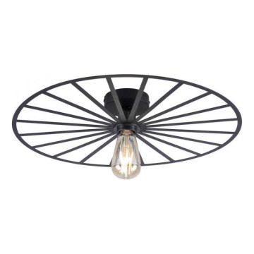 JUST LIGHT. 15636-18 - Taklampa SPIKE 1xE27/40W/230V diameter 50 cm svart
