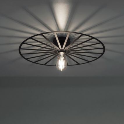 JUST LIGHT. 15636-18 - Taklampa SPIKE 1xE27/40W/230V diameter 50 cm svart