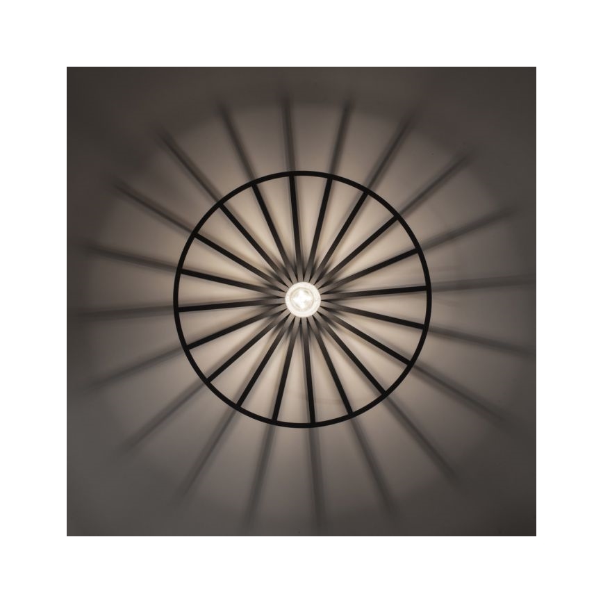 JUST LIGHT. 15636-18 - Taklampa SPIKE 1xE27/40W/230V diameter 50 cm svart