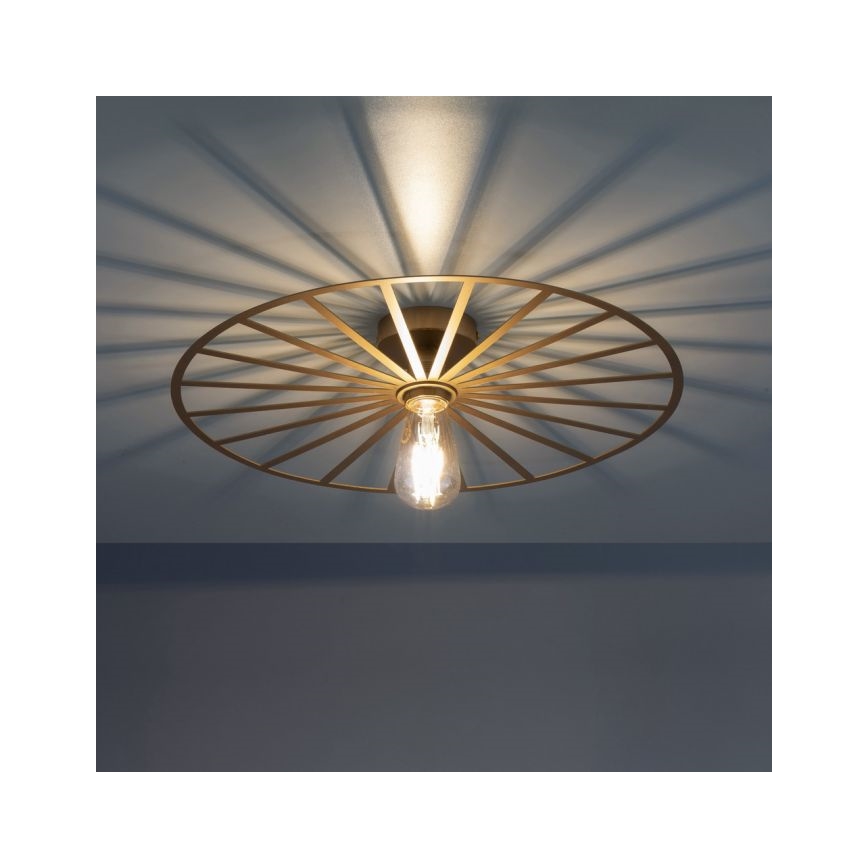 JUST LIGHT. 15636-60 - Taklampa SPIKE 1xE27/40W/230V diameter 50 cm mässing