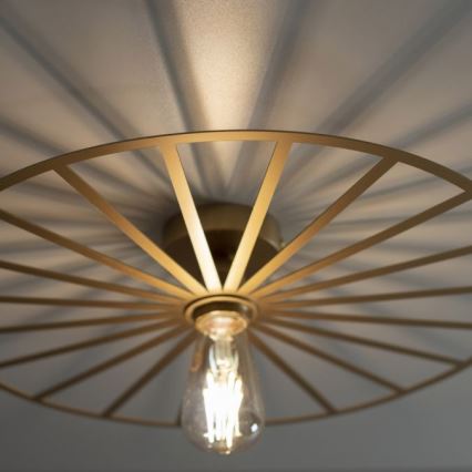 JUST LIGHT. 15636-60 - Taklampa SPIKE 1xE27/40W/230V diameter 50 cm mässing