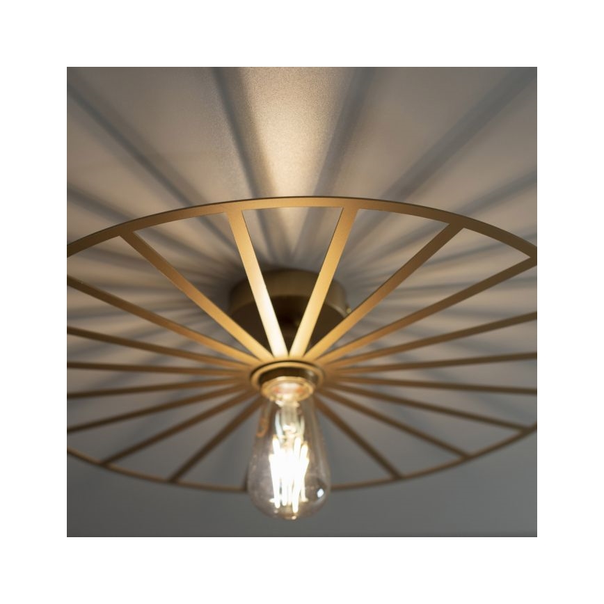 JUST LIGHT. 15636-60 - Taklampa SPIKE 1xE27/40W/230V diameter 50 cm mässing