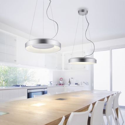 JUST LIGHT. 17075-21 - LED ljusreglerad ljuskrona på textilsladd KETO ANIKA LED/26,5W/230V 2700-5000K + fjärrkontroll