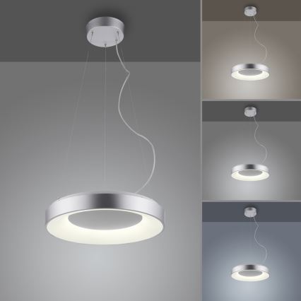 JUST LIGHT. 17075-21 - LED ljusreglerad ljuskrona på textilsladd KETO ANIKA LED/26,5W/230V 2700-5000K + fjärrkontroll
