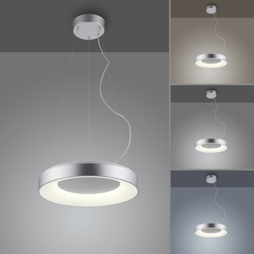JUST LIGHT. 17075-21 - LED ljusreglerad ljuskrona på textilsladd KETO ANIKA LED/26,5W/230V 2700-5000K + fjärrkontroll