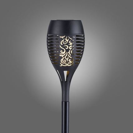 JUST LIGHT. 19106-18-3 - KIT 3x LED Solcellsbelysning FACKEL LED/0,24W/1,2V 200 mAh IP44 svart