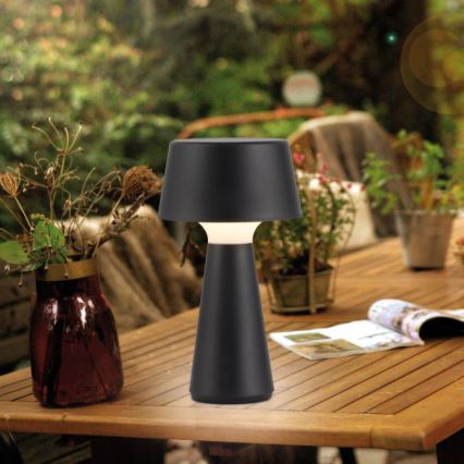 JUST LIGHT. 19260-18 - LED Ljusreglerad beröring utomhus lampa ABERA LED/3W/3,7V 2000 mAh USB IP54 svart