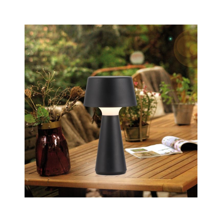 JUST LIGHT. 19260-18 - LED Ljusreglerad beröring utomhus lampa ABERA LED/3W/3,7V 2000 mAh USB IP54 svart