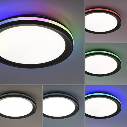 JUST LIGHT. 7509018 - LED RGBW Dimbar taklampa GANGES LED/24W/230V 2700-5000K + fjärrkontroll
