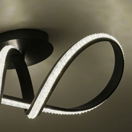 JUST LIGHT. 8475-18 - Dimbar LED ytmonterad ljuskrona BRILLA LED/29W/230V svart