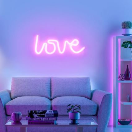 JUST LIGHT. 85021-87 - LED Neon väggdekoration NEON LED/6,5W/5V Love