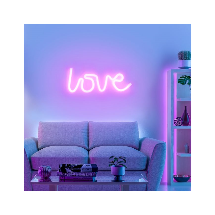 JUST LIGHT. 85021-87 - LED Neon väggdekoration NEON LED/6,5W/5V Love