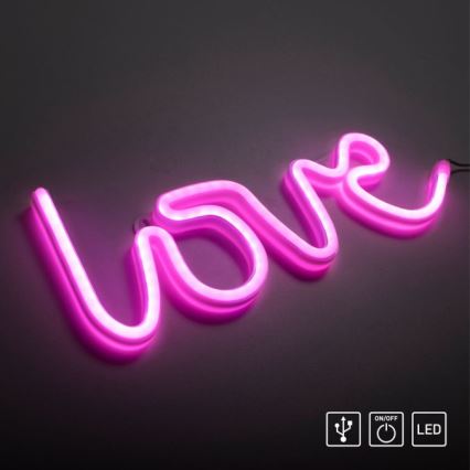 JUST LIGHT. 85021-87 - LED Neon väggdekoration NEON LED/6,5W/5V Love