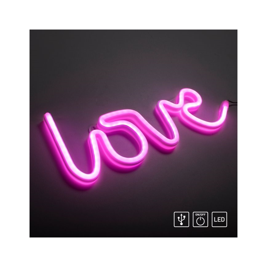 JUST LIGHT. 85021-87 - LED Neon väggdekoration NEON LED/6,5W/5V Love