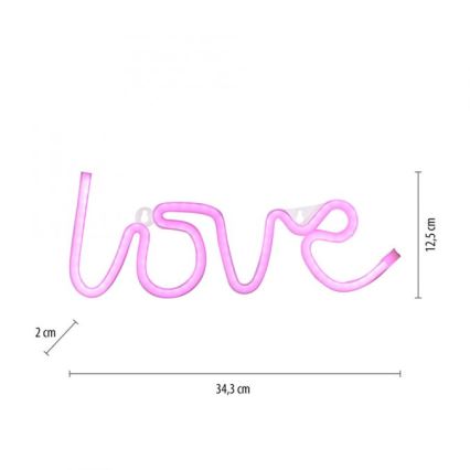 JUST LIGHT. 85021-87 - LED Neon väggdekoration NEON LED/6,5W/5V Love
