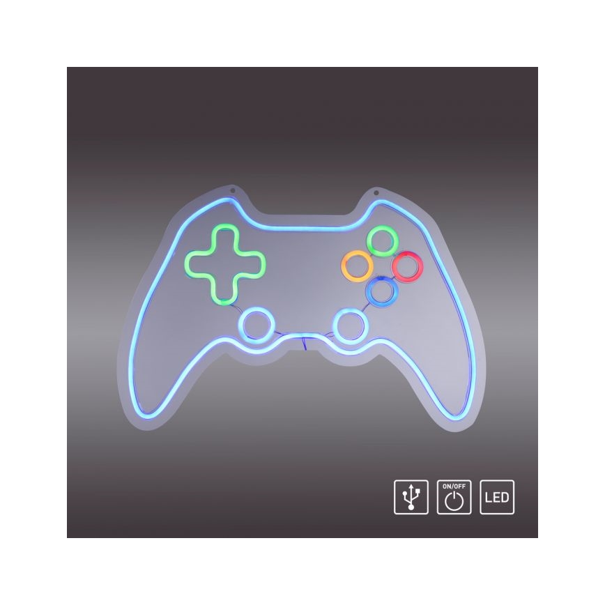 JUST LIGHT. 85022-70 - LED Neon väggdekoration NEON 1xLED/6,5W/5V gamer