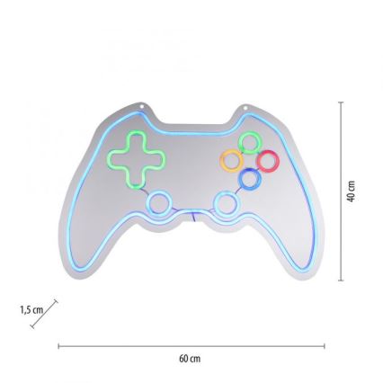 JUST LIGHT. 85022-70 - LED Neon väggdekoration NEON 1xLED/6,5W/5V gamer