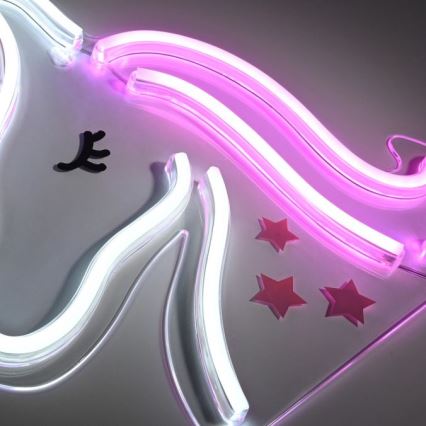 JUST LIGHT. 85025-70 - LED Neon väggdekoration NEON LED/6,5W/5V enhörning