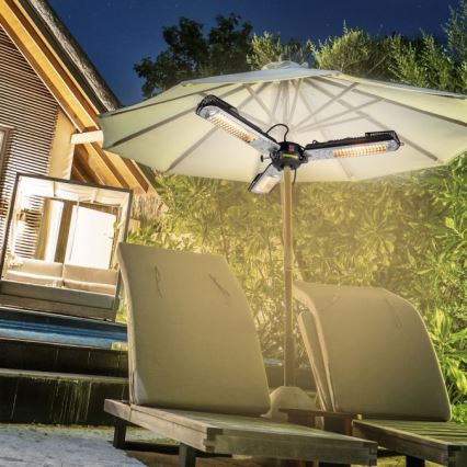 JUST LIGHT. 99513-18 - Utomhus värmeelement GLOW 3x650W/1300W/2000W/230V IP34