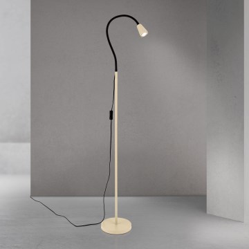 Justerbar golvlampa DOTTY 1xGU10/10W/230V beige/svart