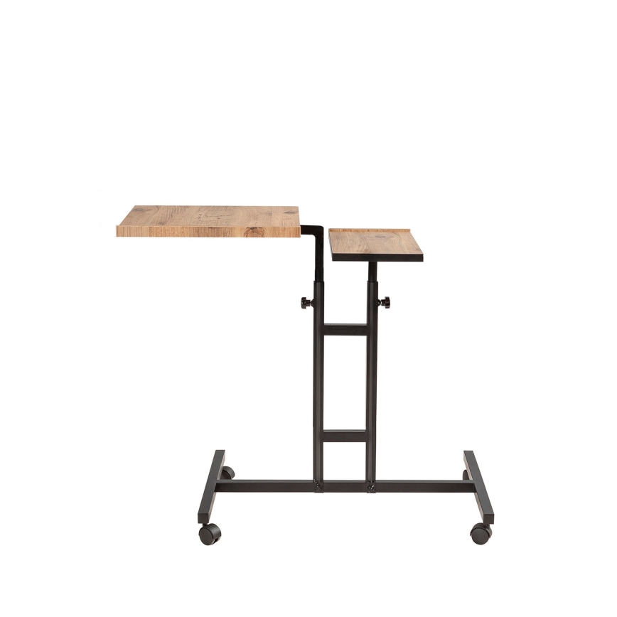Justerbart bord GLEN 87x67 cm brun/svart