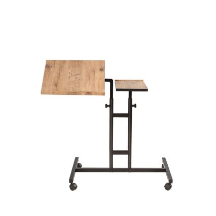 Justerbart bord GLEN 87x67 cm brun/svart